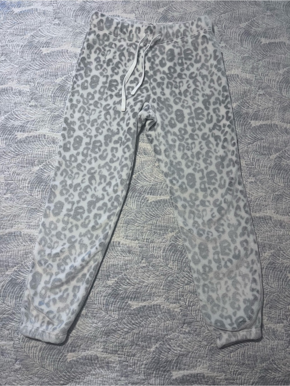 UGG Women’s Grey Leopard Print Fleece Pajama Pants